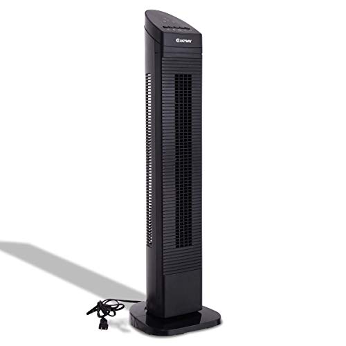 MD Group Tower Fan 35" Black 3 Speed Oscillating Manual Remote Control LED Display Digital Air Cooler - B07GZDYCLC